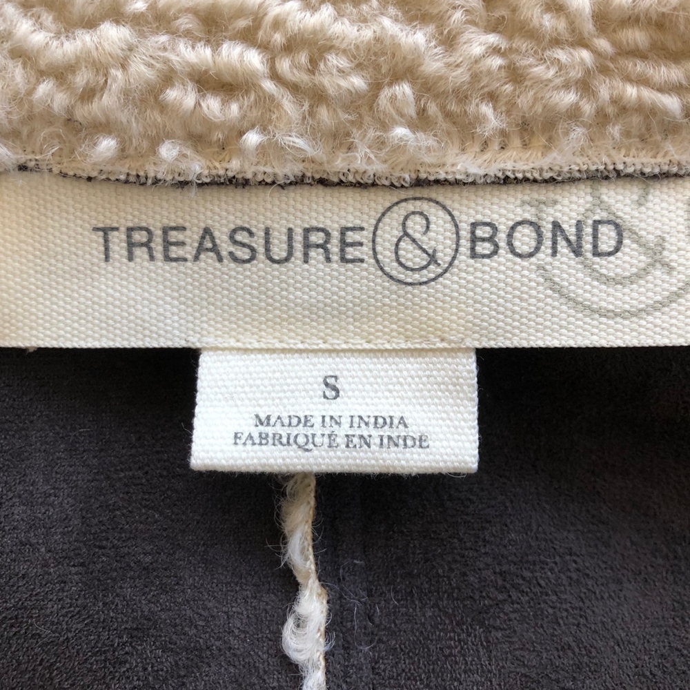 NWOT TREASURED & BOND OVERSIZED FAUX MOTO COAT - Picture 5 of 12